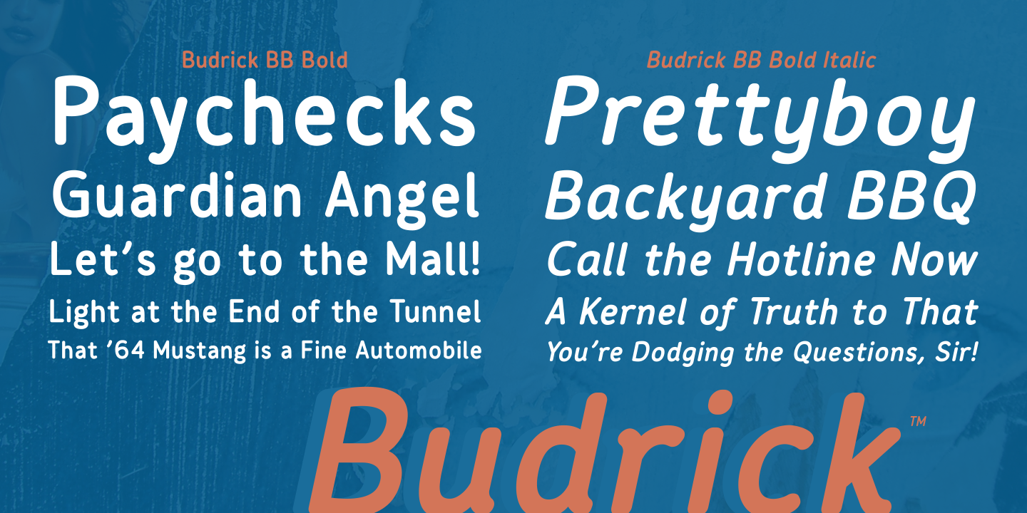 Example font Budrick BB #2